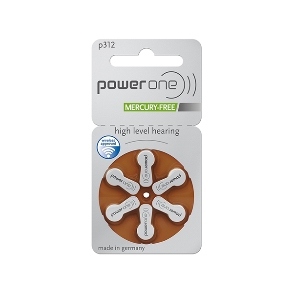Power one P312 (bruin) hoortoestelbatterij